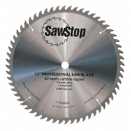 Sawstop 60-Teeth Circular Saw Blade, Combination CB104 184