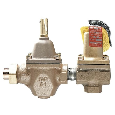 Watts Fill and Relief Valve, 1/2 In, 30 psi, Iron S1450F