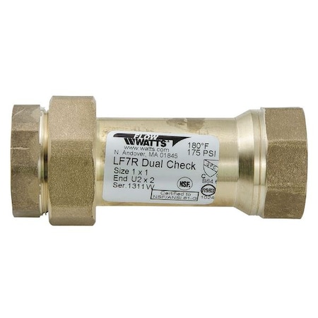 Watts 1" FNPT Bronze Dual Check Valve 1 LF7 U2-2