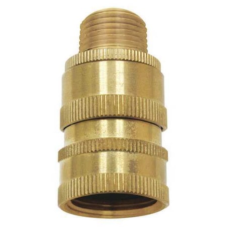 Sani-Lav Hose Adapter, Brass, 3/4in Male GHT Outlet N23