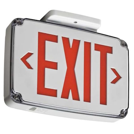 Lithonia Lighting Exit Sign, White, 1 Face(s), LED, Universal Mount, Nickel Cadmium WLTE W 1 R EL
