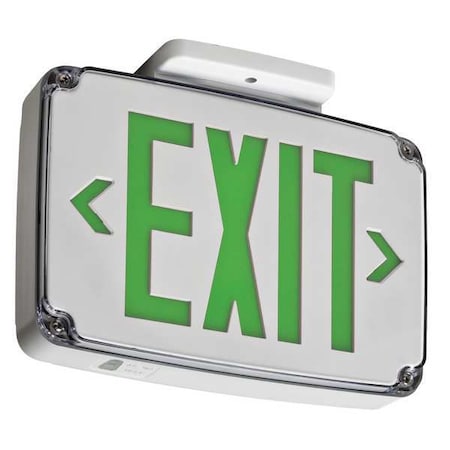 Lithonia Lighting Exit Sign, White, 1 Face(s), LED, Universal Mount, Not Battery Powered WLTE W 1 G