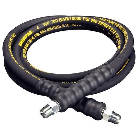 Enerpac H9310, 10 ft., Heavy-duty Rubber High Pressure Hydraulic Hose, .38 in. Internal Diameter H9310