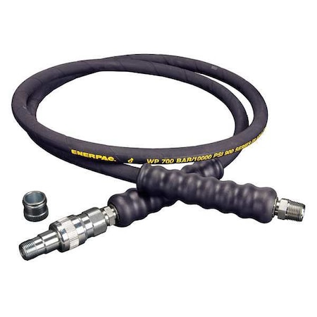 Enerpac HA9206B, 6 ft., Heavy-duty Rubber High Pressure Hydraulic Hose, .25 in. Internal Diameter HA9206B