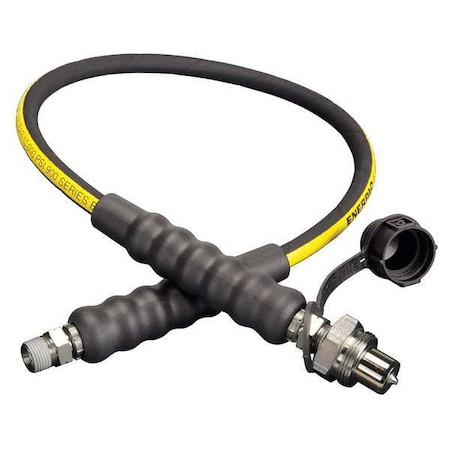 Enerpac HC9203, 3 ft., Heavy-duty Rubber High Pressure Hydraulic Hose, .25 in. Internal Diameter HC9203