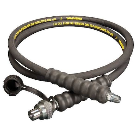 ENERPAC HC9206Q, 6 ft., Heavy-duty Rubber High Pressure Hydraulic Hose, .25 in. Internal Diameter HC9206Q