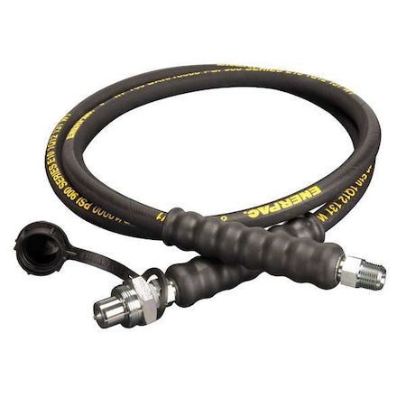 Enerpac HC9306, 6 ft., Heavy-duty Rubber High Pressure Hydraulic Hose, .38 in. Internal Diameter HC9306