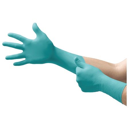 Ansell Sterile Cleanroom Gloves, 5 ISO Class, Nitrile, 12 in L, 5 mil, Green, XL, 200 PK 93-700