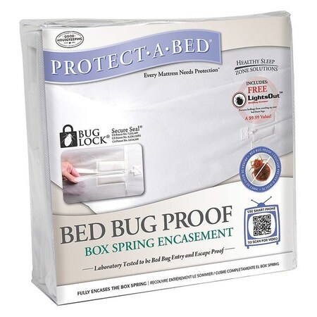Protect-A-Bed Box Spring Encasemnt, FullXL, NonWoven, PK8 BOB1004