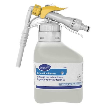 Diversey Carpet Extraction Rinse, 1.5L Hose End Connection Bottle, 2 PK 93515042