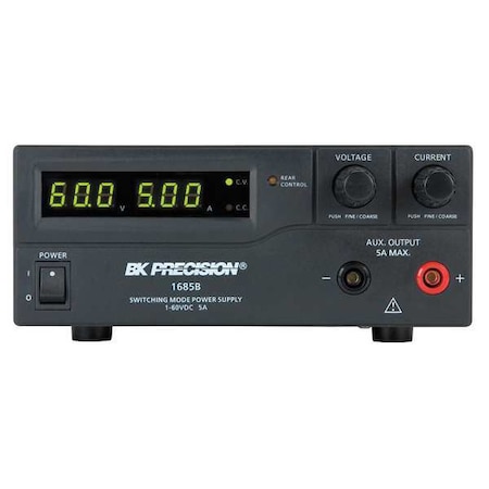 B&K Precision Switching DC Power Supply, 100/240V AC, 60V DC, 300W, 5A 1685B