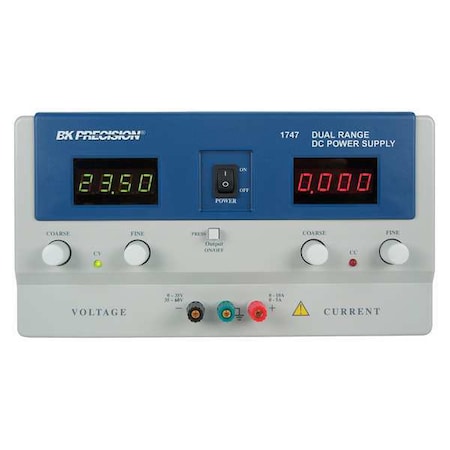 B&K Precision Dual Range DC Power Supply, 120/220V AC, 30V DC; 60V DC, 350 W, 10A, 5A 1747