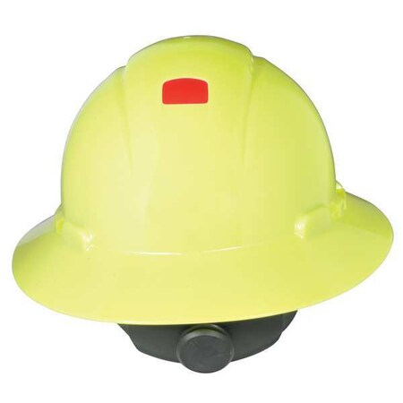 3M Full Brim Hard Hat, Type 1, Class C, Ratchet (4-Point), Hi-Vis Yellow H-809V-UV