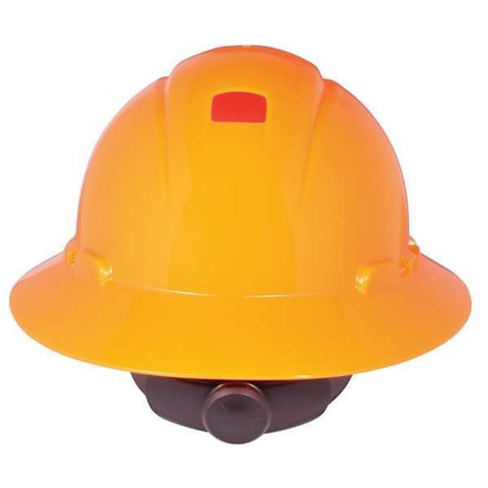 3M Full Brim Hard Hat, Type 1, Class E, Ratchet (4-Point), Hi-Vis Orange H-807R-UV