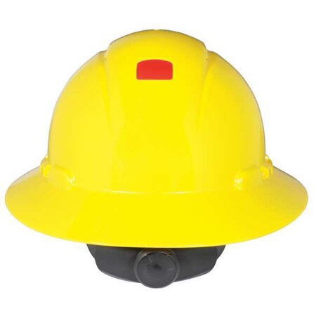 3M Full Brim Hard Hat, Type 1, Class C, Ratchet (4-Point), Yellow H-802V-UV