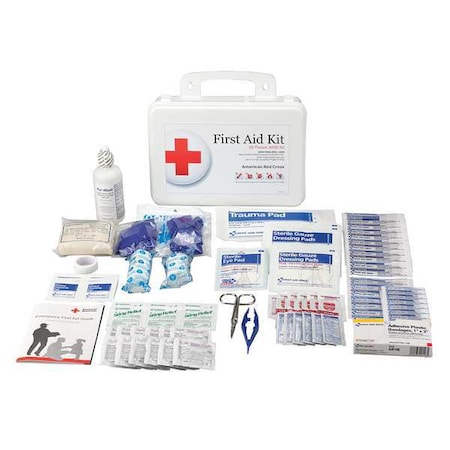 American Red Cross First Aid Kit and Housing, Plastic 107 Components, 25 People Served 711123