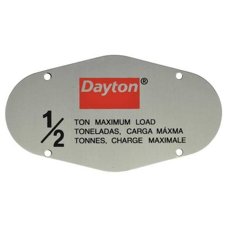 Dayton Capacity Label GHH019