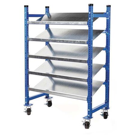 Unex Flow Cell Mobile 72 in H, 3 Shelves FCMFWS76283