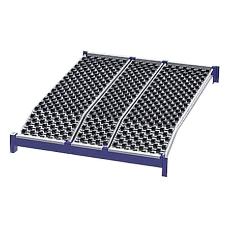 Unex Roller Rack Rack Knuckled Wheel Bed 72"D x 48"W, Blue RR99K2W4X6-L