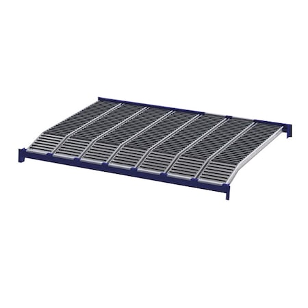 Unex Roller Rack Roller Rack Knuckled Lane 72in D 96"W, Blue RR99K2R8X6-L