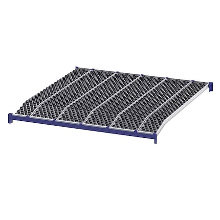 Unex Roller Rack Rack Knuckled Wheel Bed 96"D x 96"W, Blue RR99K2W8X8-L