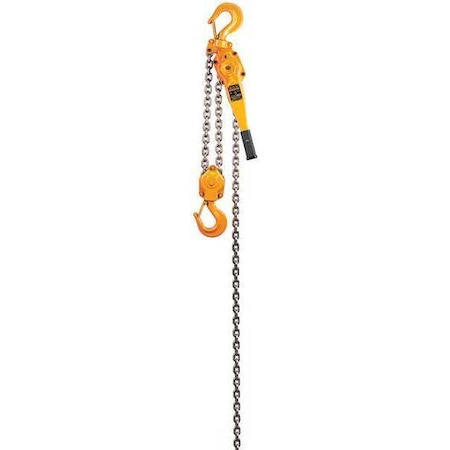 Harrington Lever Chain Hoist, 10,000 lb Load Capacity, 5 ft Hoist Lift, 1 31/32 in Hook Opening LB050-5