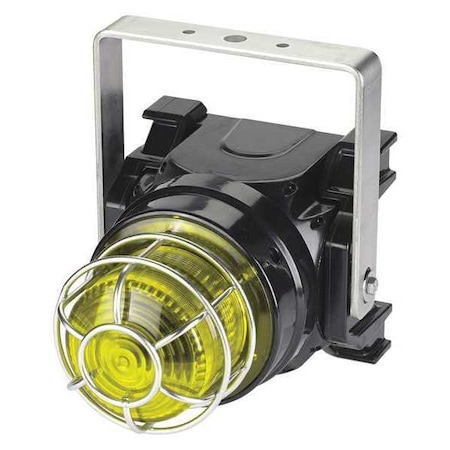 Federal Signal Strobe Light, Yellow, Xenon, 24V DC, 60 FPM, Not Applicable Dia., U-Bracket G-STR-024-T-Y