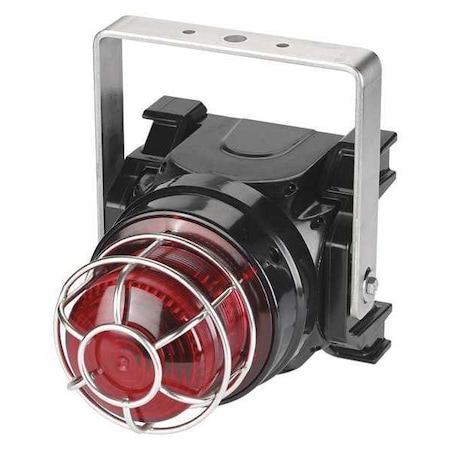 Federal Signal Strobe Light, Red, Xenon, 24V DC, 60 FPM, Not Applicable Dia., U-Bracket G-STR-024-T-R