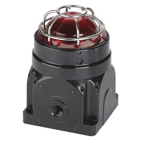Federal Signal Warning Light, Red, LED, 120 to 240V AC, 60, 75, 90 FPM, Not Applicable Dia., Surface G-LED-AC-D-R