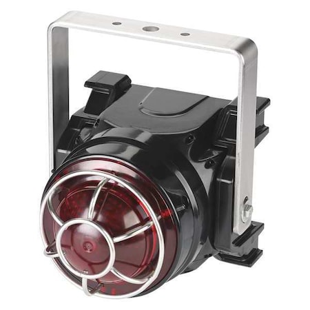 Federal Signal Warning Light, Red, LED, 24V DC, 60, 75, 90 FPM, Not Applicable Dia., U-Bracket G-LED-DC-T-R