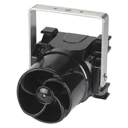 Federal Signal Speaker Strobe, Siren, Continuous, 120/230V AC, 24V DC, 96 dB, Glass Reinforced Polyester, Black G-SPK-100-T