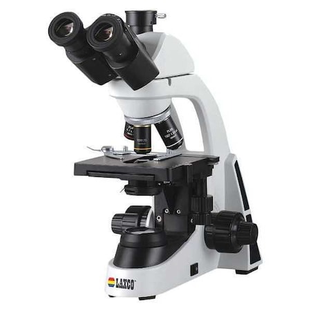 Laxco Microscope, 4X, 10X, 40X, 100X Mag, 110VAC LMC-BF117-02T1