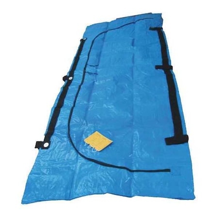 Fsi Cadaver Bag, Blue, Vinyl, 92-1/2 in. L F-DISFEMA