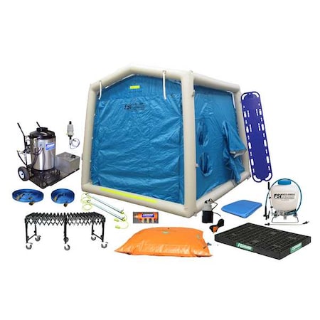 Fsi Decontamination Shower, PVC/Nylon, 900 lb. DAT3030S-SYS-NL