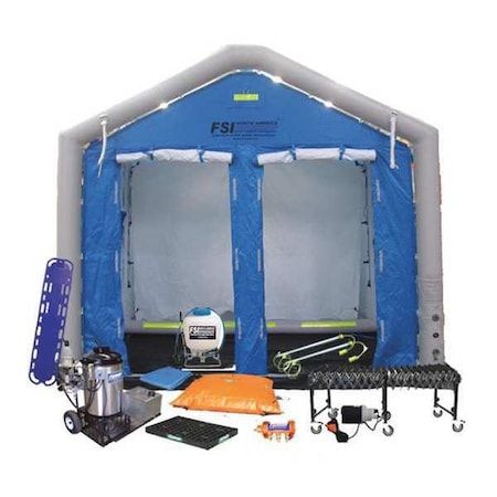 Fsi Decontamination Shower, Blue, 1000 lb. DAT3535S-SYS-NL