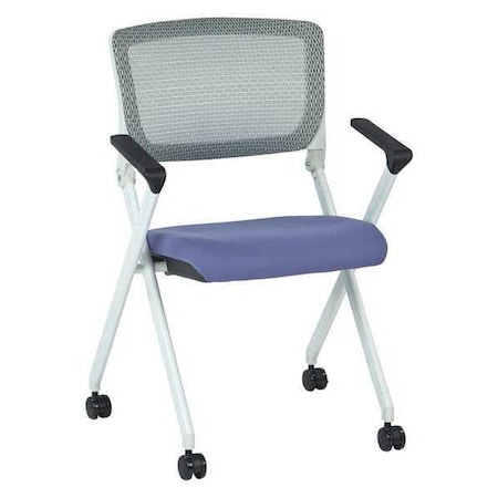 Office Star Stacking Chair, Fabric, Violet 848W-5819