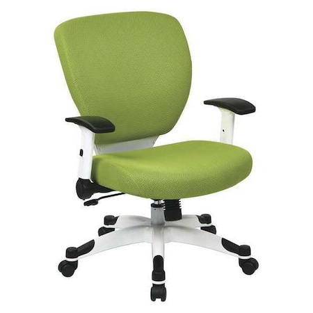 Office Star Managerial Chair Desk Chair, Adjustable Arms, 16-3/4" to 19-1/2" Height, Mesh, Green 5200W-6
