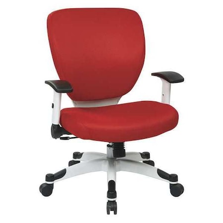 Office Star Managerial Chair Desk Chair, Adjustable Arms, 16-3/4" to 19-1/2" Height, Mesh, Red 5200W-9