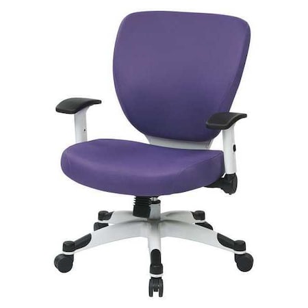 Office Star Managerial Chair Desk Chair, Adjustable Arms, 16-3/4" to 19-1/2" Height, Mesh, Purple 5200W-512