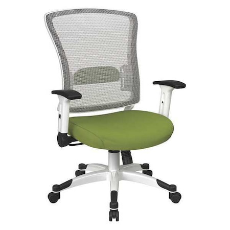 Office Star Managerial Chair Desk Chair, Adjustable Arms, 17-3/4" to 20-1/4" Height, Fabric, Green 317W-W1C1F2W-6