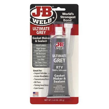 ボンドL J-B Weld Silicone, 3 oz, Tube, Gray, Silicone Base, Not