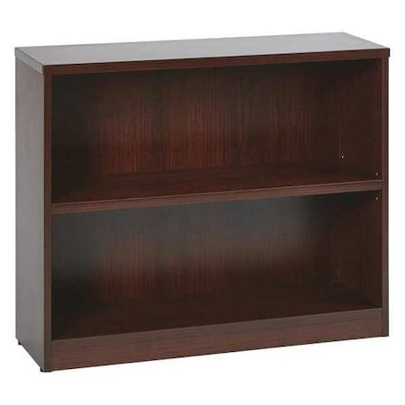Office Star Bookcase, 36" Wx12" Dx30" H, Mahogany LBC361230-MAH