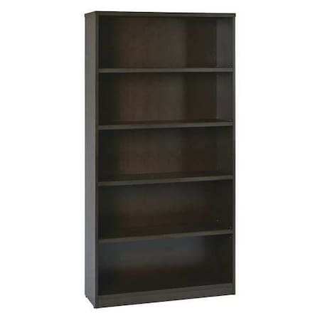 Office Star Bookcase, 36in.Wx12in.Dx72in. H, Espresso LBC361272-ESP