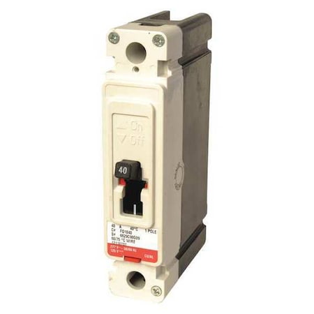 Eaton Molded Case Circuit Breaker, FD Series, 20A, 1 Pole, 347V AC, 35kA at 277V AC FD1020