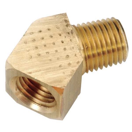 Zoro Select 45 Degree Street Elbow Brass Street Elbow, 45 Degrees, 1/4 in Male NPT X 1/4 in Female NPT 706124-04