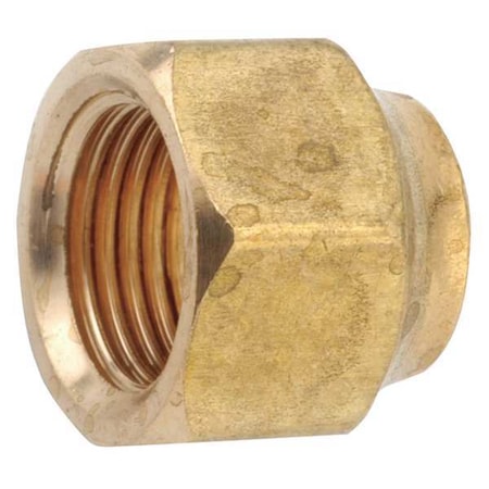 Zoro Select 3/8" Female Flare Low Lead Brass Forged Nut 704018-06