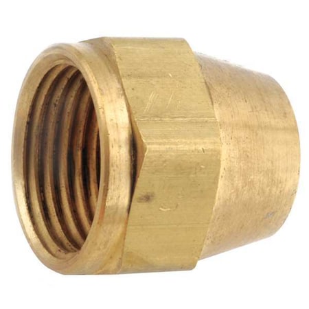 Zoro Select 1/4" Female Flare Low Lead Brass Short Nut 704014-04
