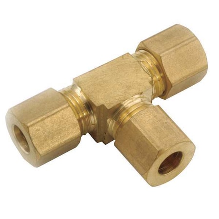 ZORO SELECT 1/4" Compression Low Lead Brass Union Tee 700064-04