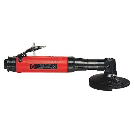 Chicago Pneumatic Extended Angle Grinder, 3/8 in Air Inlet, Heavy Duty, 13,000 rpm, 0.8 hp CP3109-13A4ES