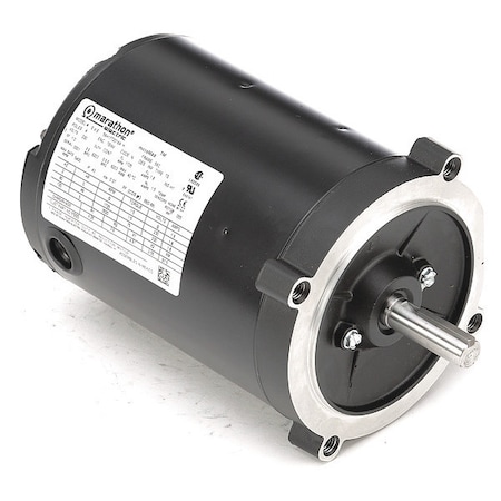 Leeson Vector Motor, 1/2 HP, 1.5 ft.-lb., 230V 056H17T2016